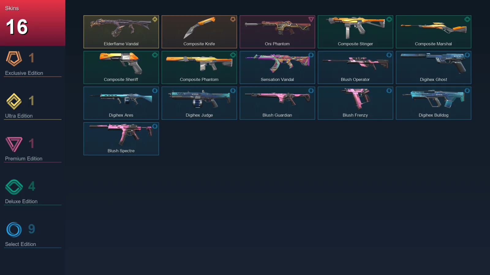 NA | Lv33 | Unranked | 16 Skin | 11 Agent | 15 Buddy