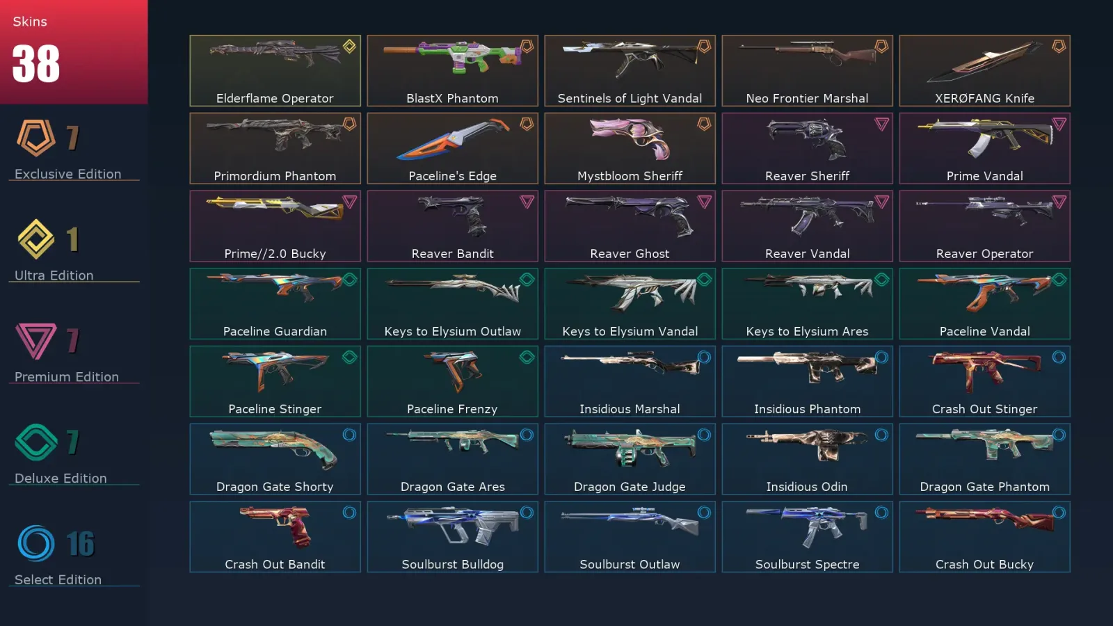 [Valorant] | EU | Level 29 | Diamond 1 | 11 Agents | 38 Skins — Valorant account