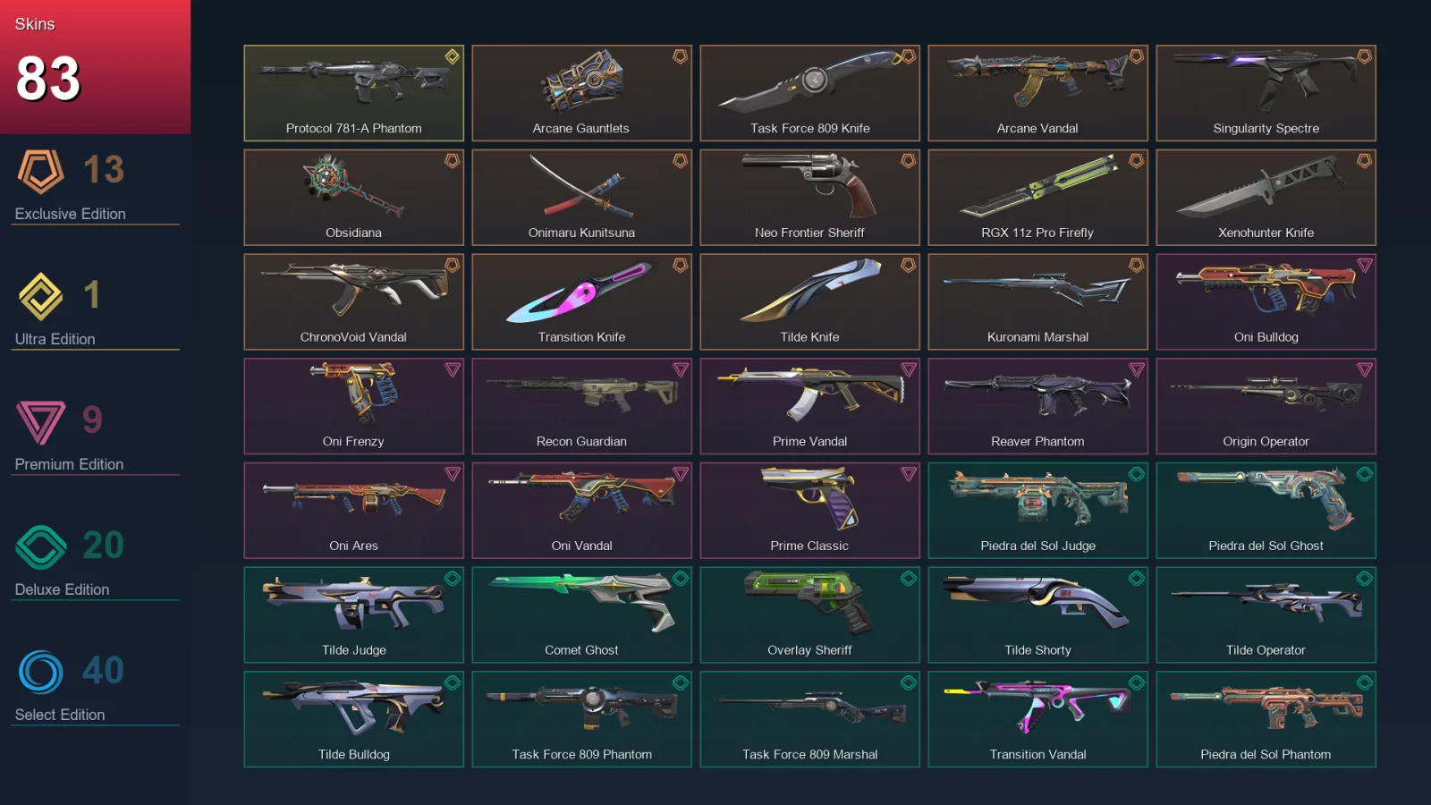 AP | Lv233 | Unranked | 83 Skin | 27 Agent | 100 Buddy — Valorant account