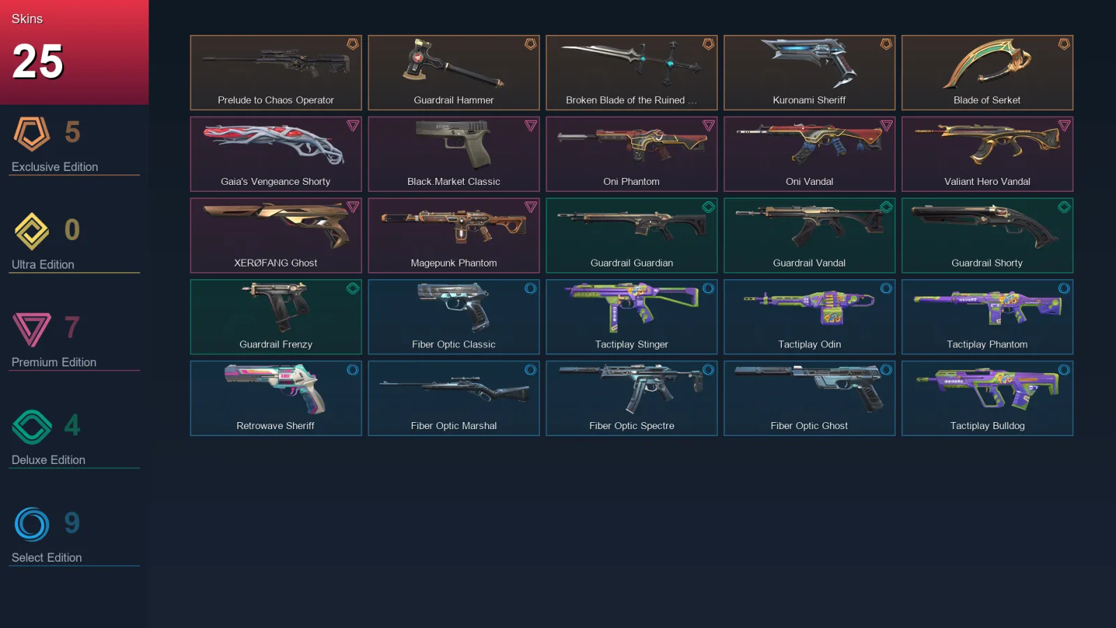 EU | Lv116 | Unranked | 25 Skin | 25 Agent | 59 Buddy