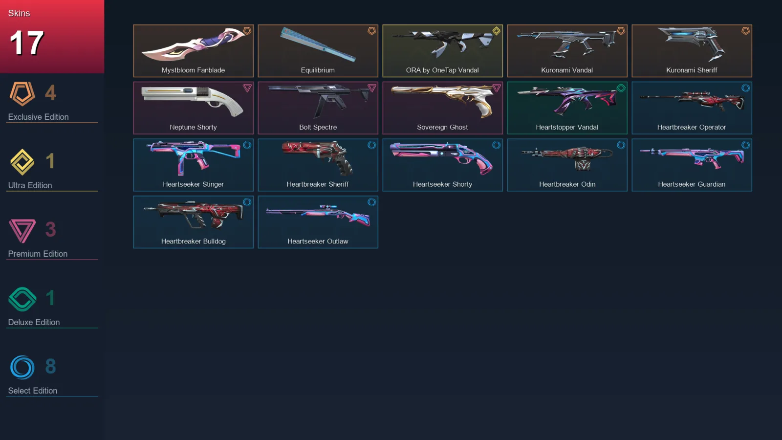 EU | Lv31 | Unranked | 17 Skin | 10 Agent | 14 Buddy