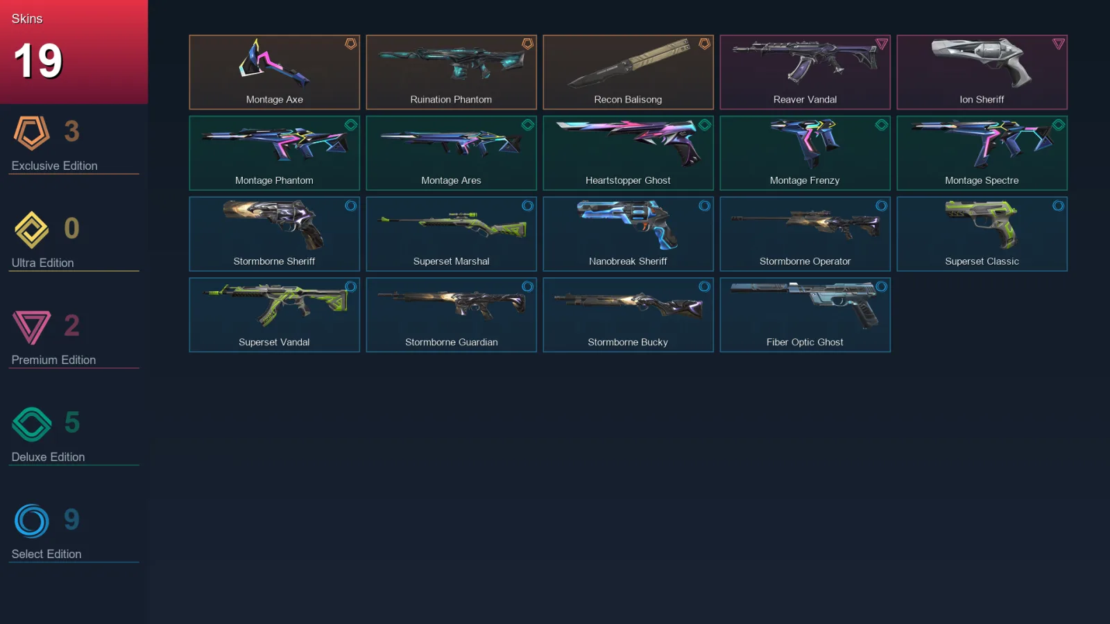 EU | Lv120 | Unranked | 19 Skin | 28 Agent | 50 Buddy