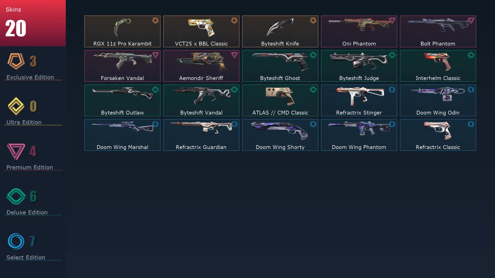 [Valorant] | EU | Level 78 | 17 Agents | 20 Skins