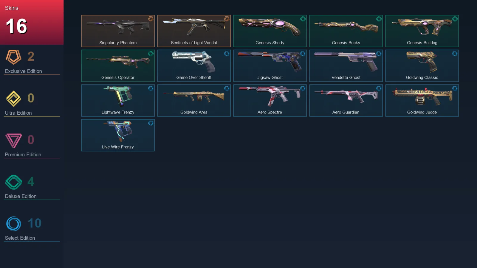 AP | Lv131 | Unranked | 16 Skin | 24 Agent | 56 Buddy