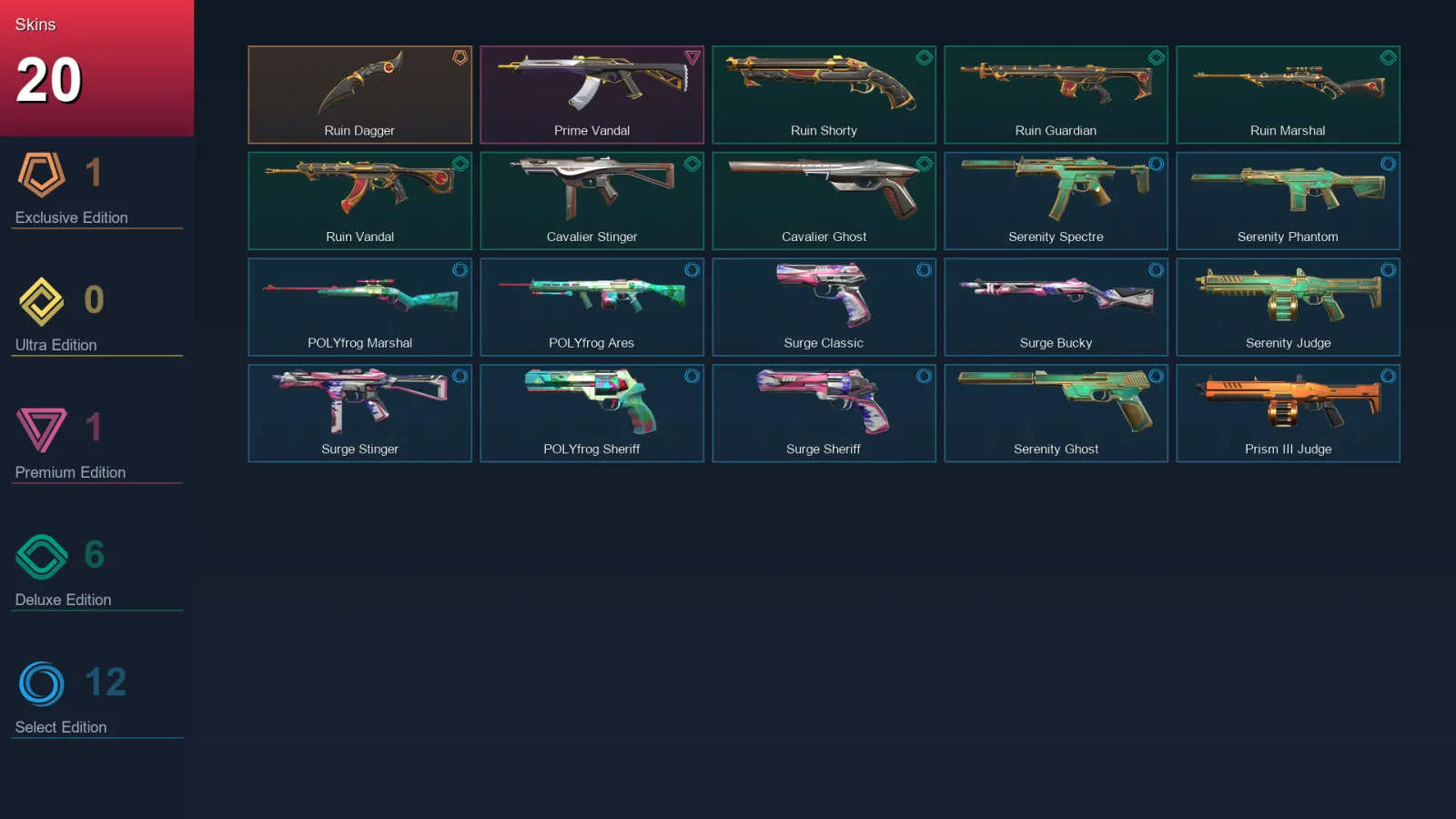 BR | Lv110 | Unranked | 20 Skin | 28 Agent | 61 Buddy