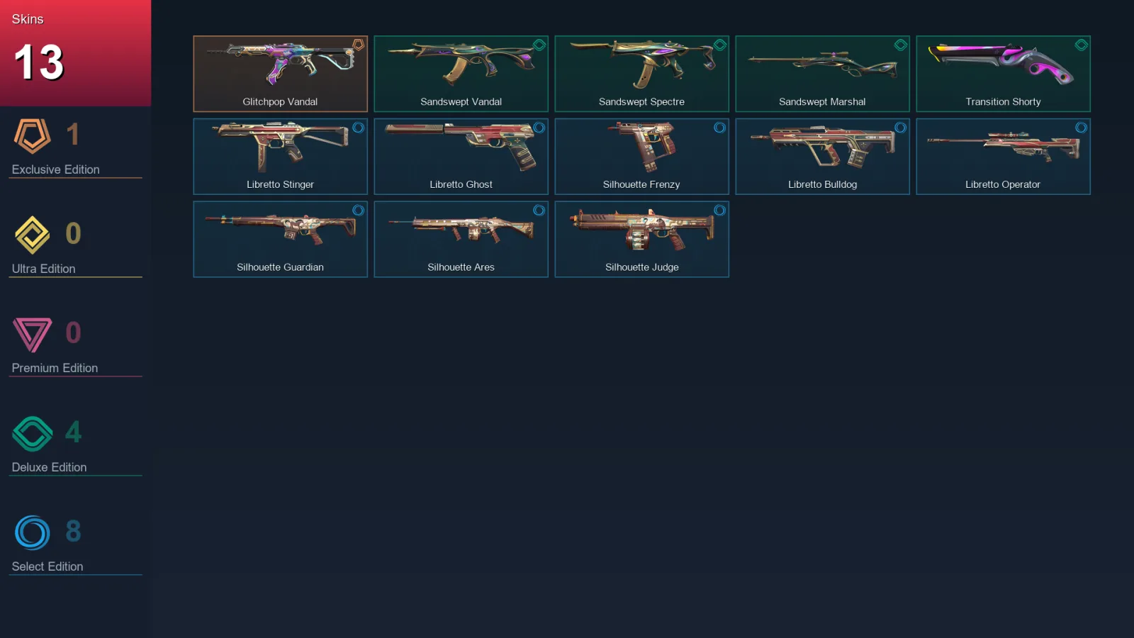 EU | Lv60 | Unranked | 13 Skin | 16 Agent | 28 Buddy