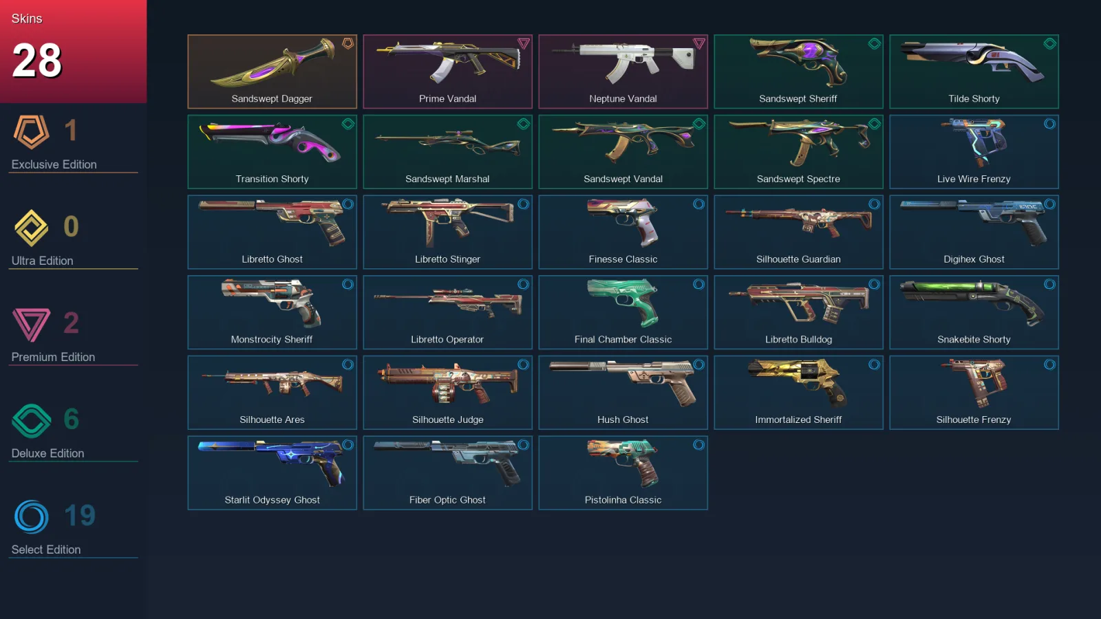 LA | Lv181 | Unranked | 28 Skin | 26 Agent | 65 Buddy