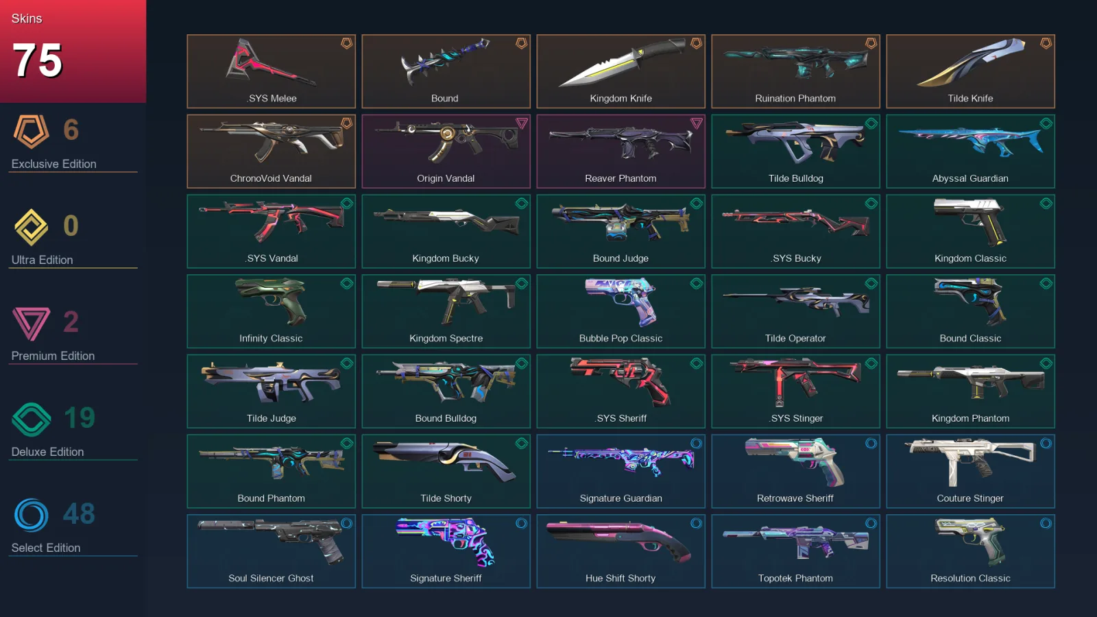 BR | Lv204 | Unranked | 75 Skin | 25 Agent | 109 Buddy