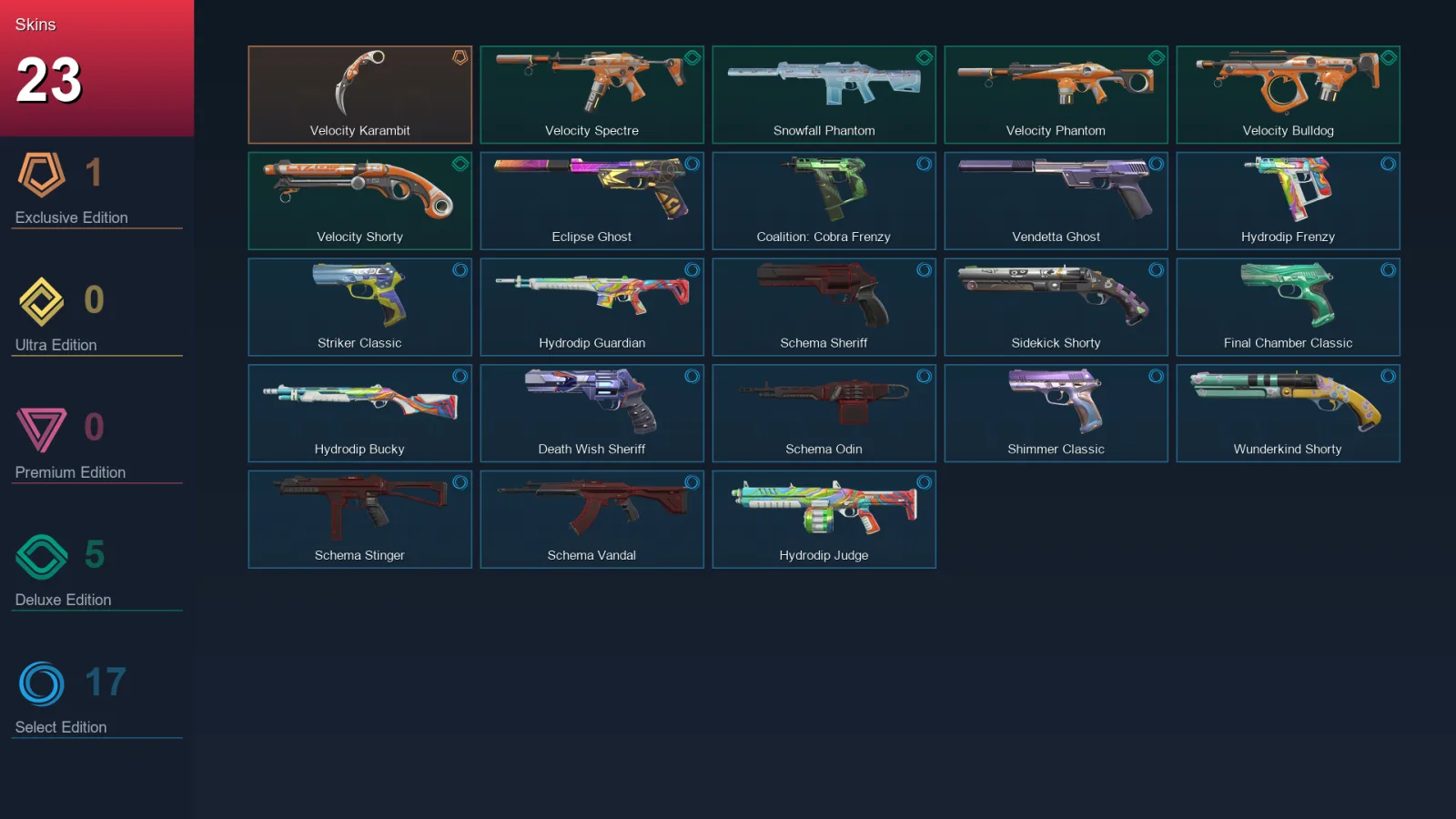 AP | Lv172 | Unranked | 23 Skin | 23 Agent | 68 Buddy — Valorant account