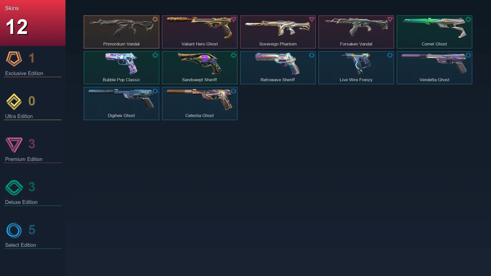 EU | Lv175 | Unranked | 12 Skin | 27 Agent | 47 Buddy — Valorant account