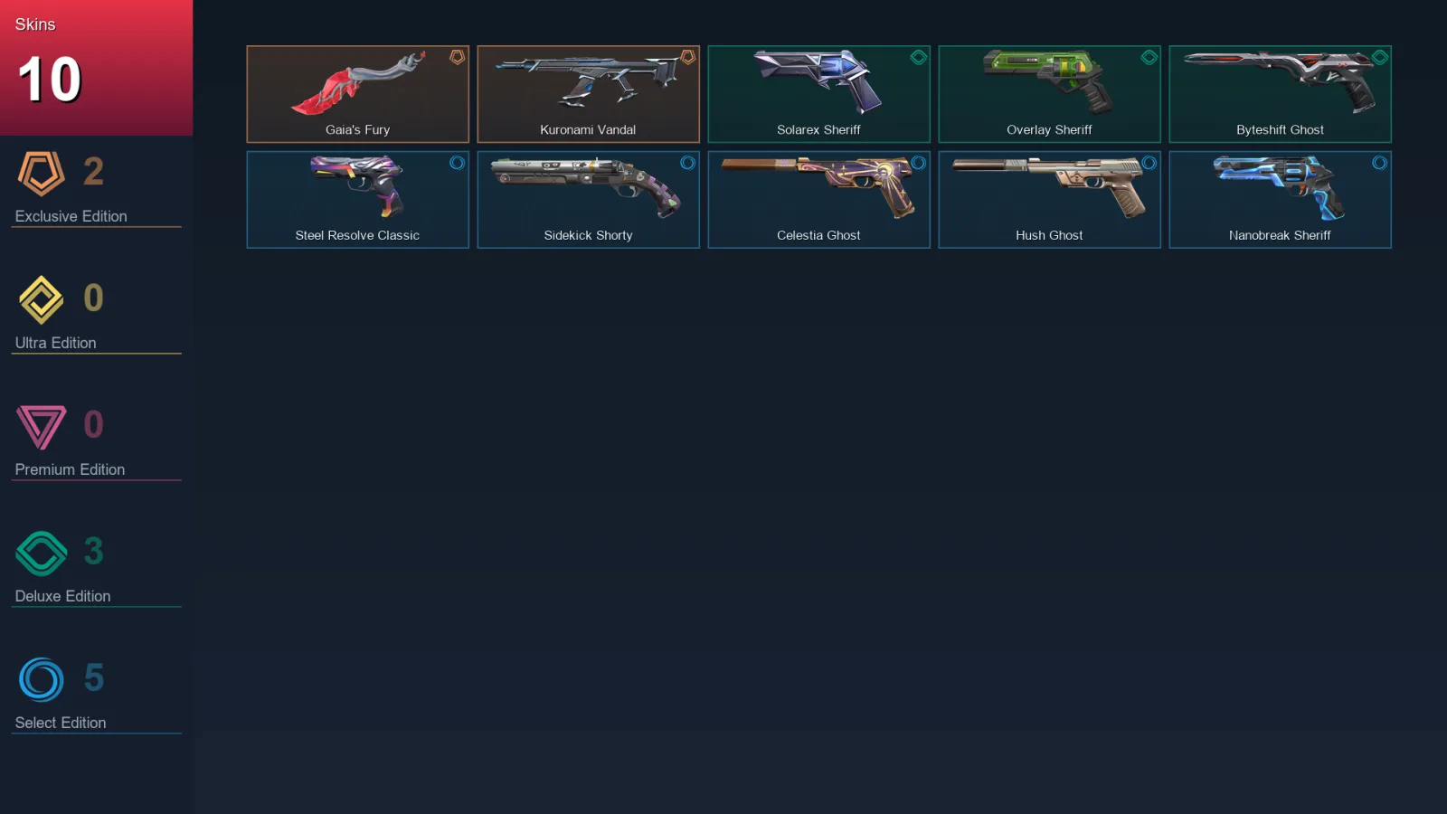AP | Lv119 | Unranked | 10 Skin | 19 Agent | 36 Buddy