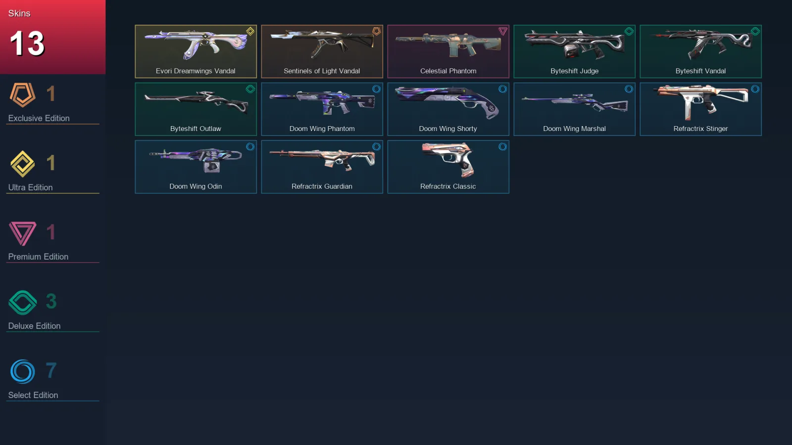 EU | Lv37 | Unranked | 13 Skin | 10 Agent | 17 Buddy