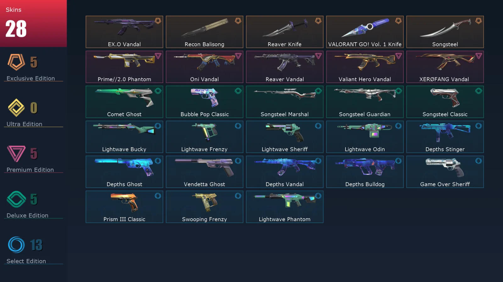 [Valorant] | EU | Level 139 | Ascendant 1 | 26 Agents | 28 Skins