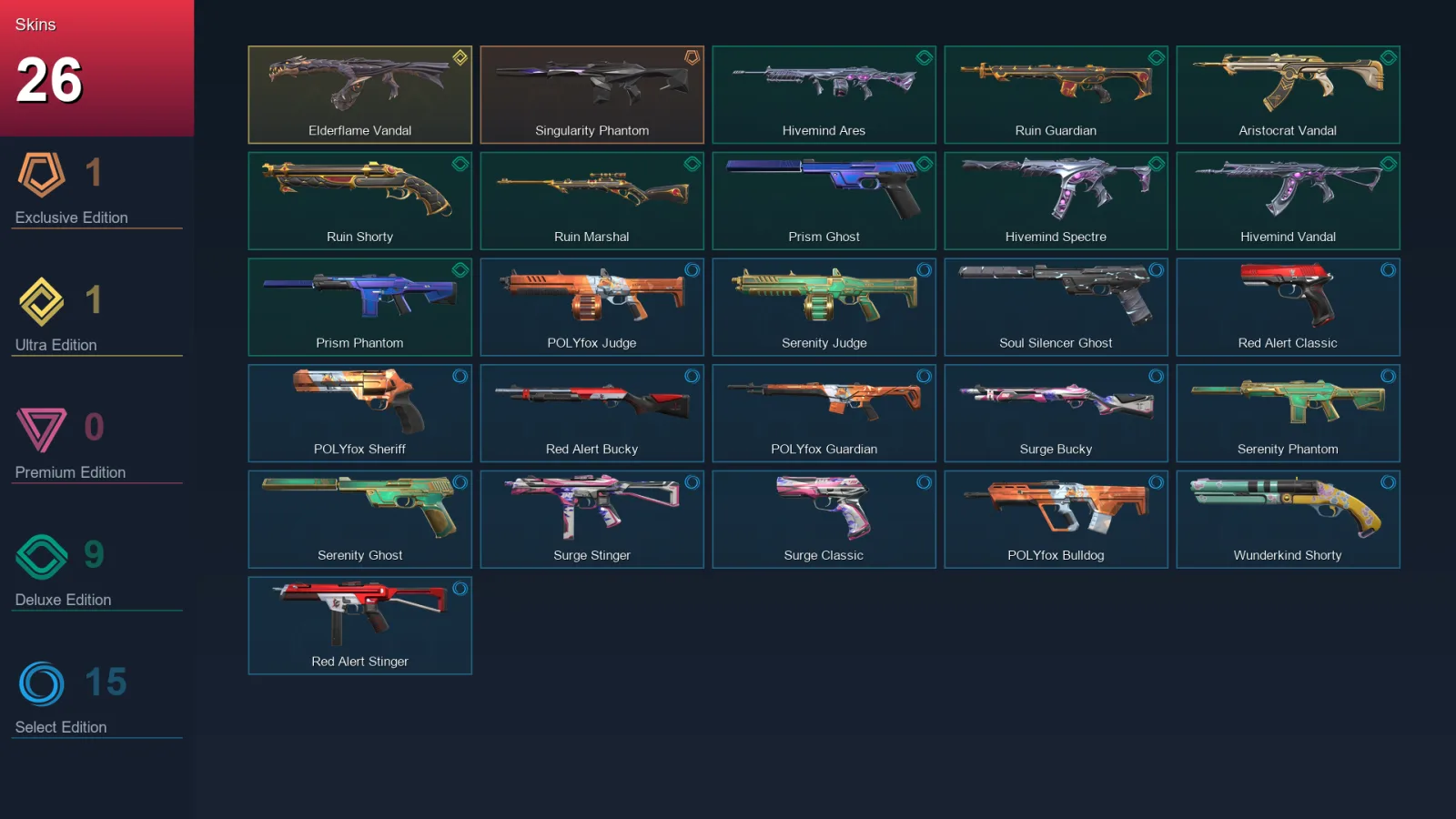 LA | Lv148 | Unranked | 26 Skin | 25 Agent | 85 Buddy — Valorant account