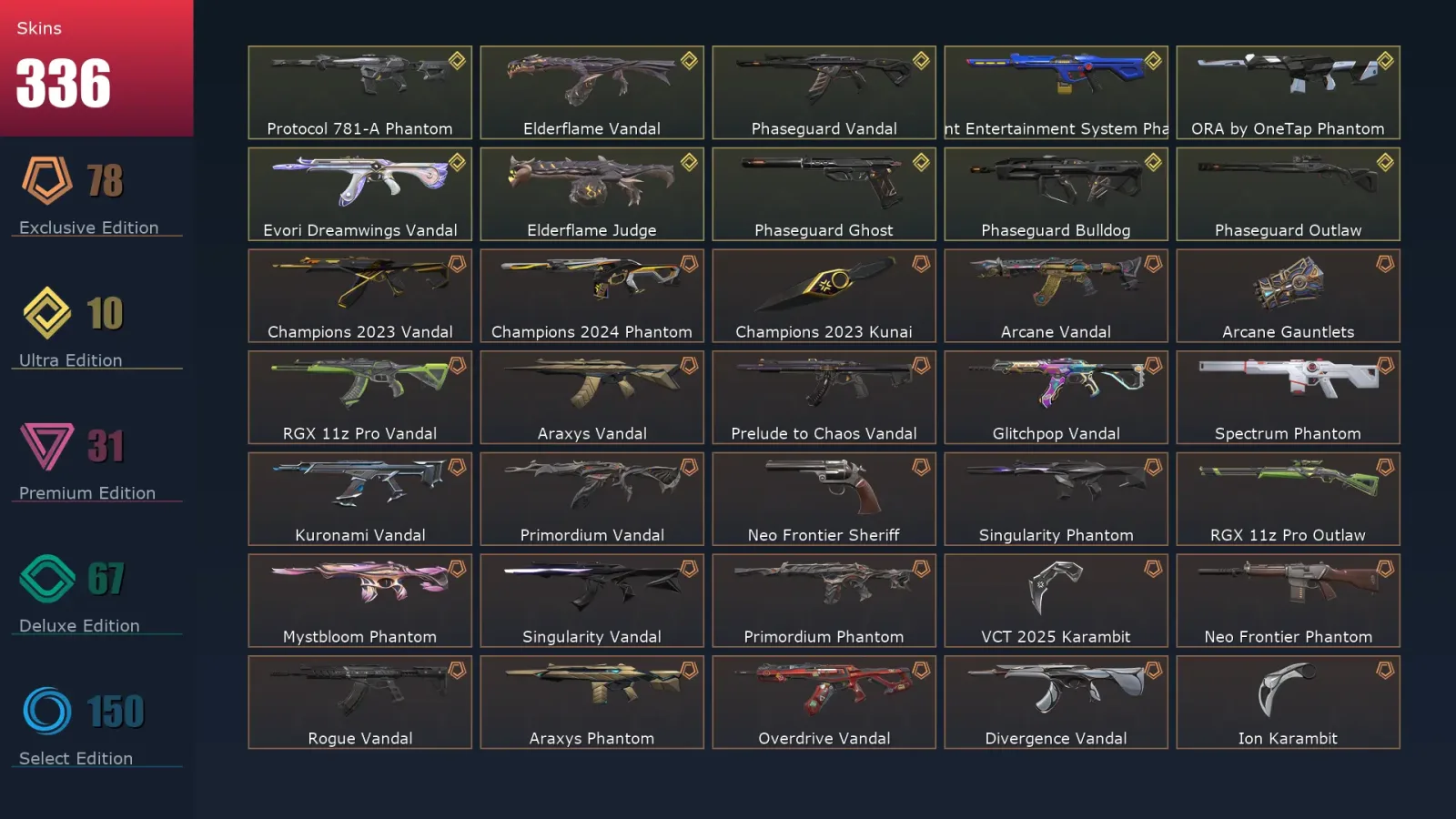 [Valorant] | EU | Level 500 | Ascendant 2 | 29 Agents | 336 Skins — Valorant account