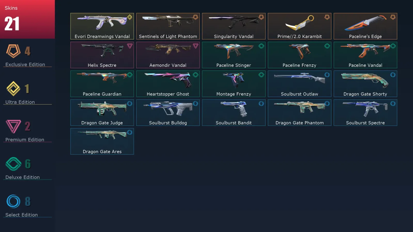 [Valorant] | EU | Level 87 | Platinum 2 | 21 Agents | 21 Skins — Valorant account