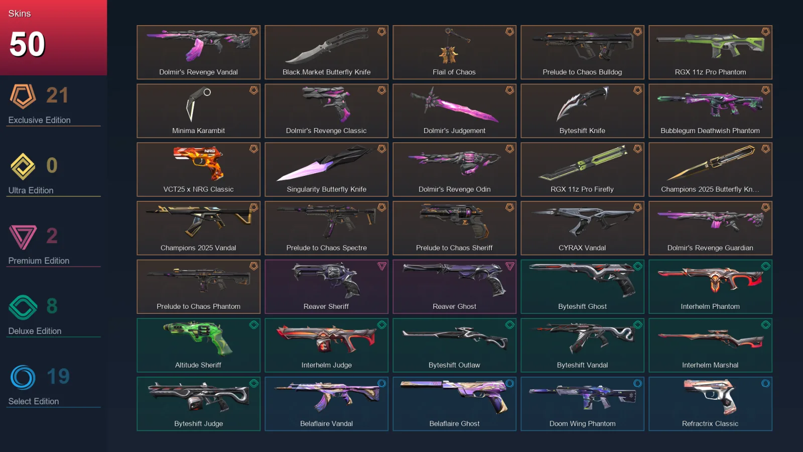 EU | Lv30 | Unranked | 50 Skin | 10 Agent | 31 Buddy