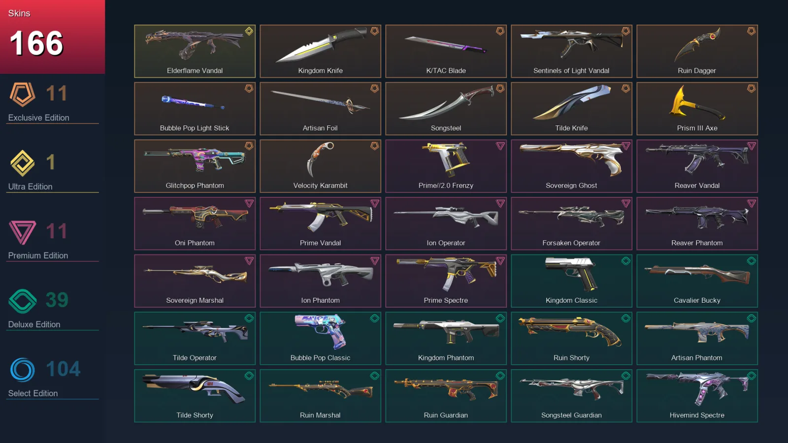 BR | Lv395 | Unranked | 166 Skin | 26 Agent | 193 Buddy — Unranked / Smurf Valorant