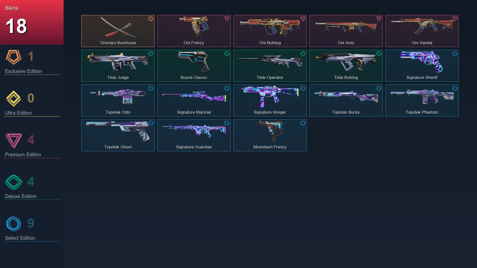 EU | Lv25 | Unranked | 18 Skin | 10 Agent | 15 Buddy