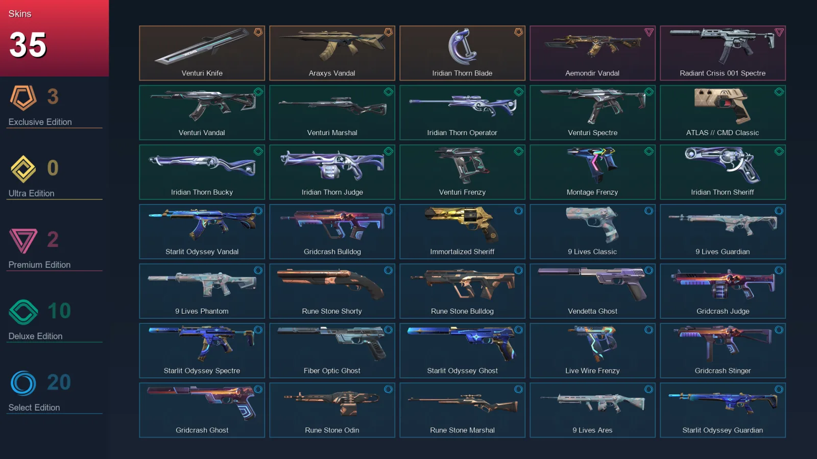 LA | Lv172 | Unranked | 35 Skin | 29 Agent | 69 Buddy