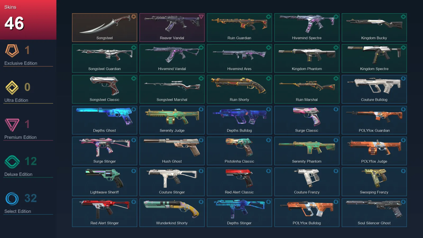 EU | Lv87 | Unranked | 46 Skin | 15 Agent | 55 Buddy — Valorant account