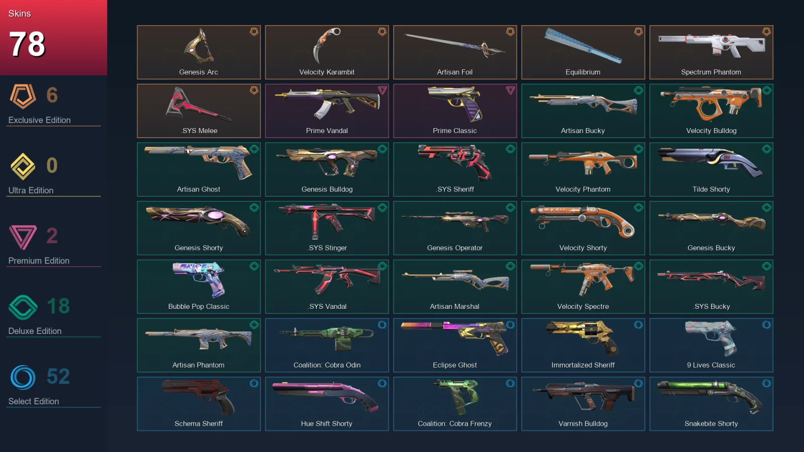 AP | Lv334 | Unranked | 78 Skin | 26 Agent | 114 Buddy