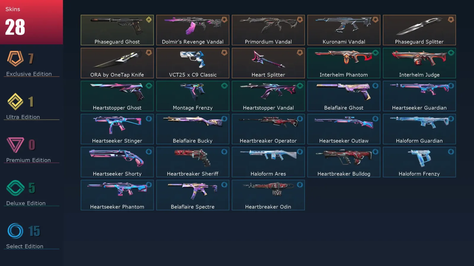 [Valorant] | EU | Level 51 | 17 Agents | 28 Skins — Valorant account