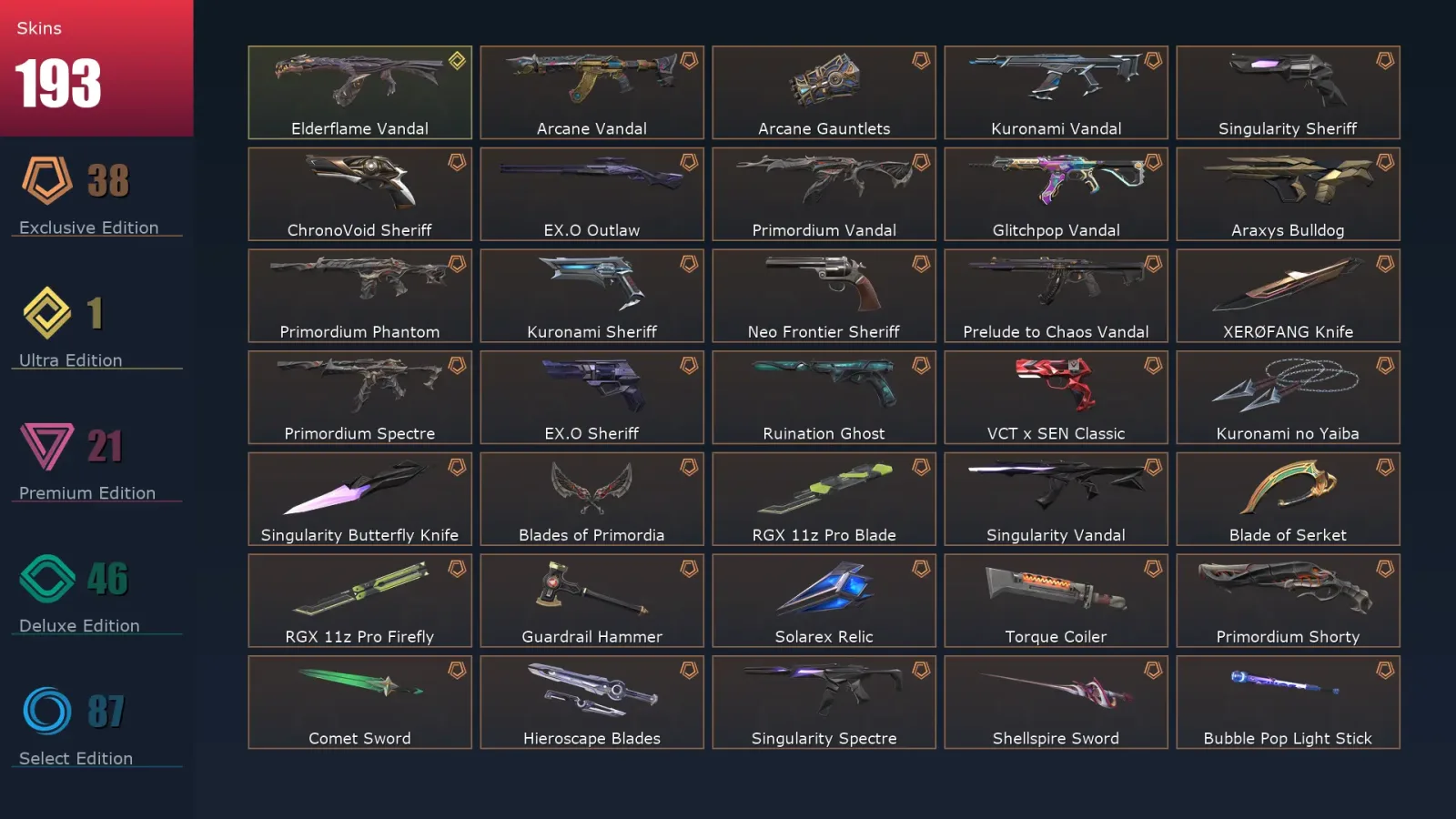 [Valorant] | EU | Level 500 | Diamond 1 | 28 Agents | 193 Skins — Valorant account