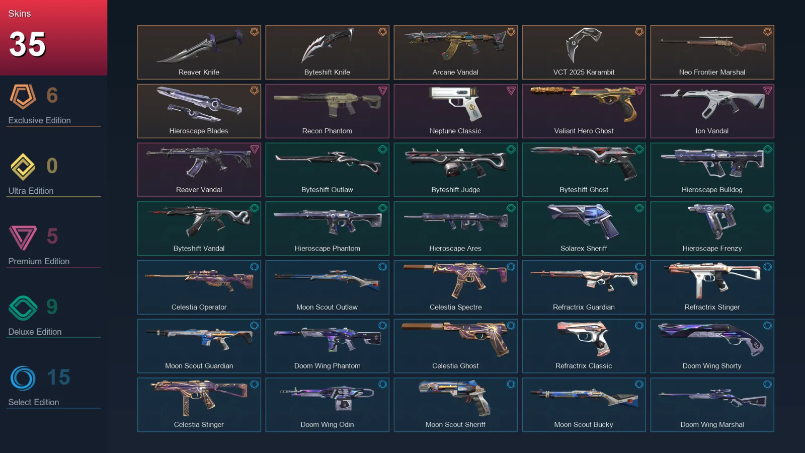 EU | Lv56 | Unranked | 35 Skin | 19 Agent | 38 Buddy — Valorant account
