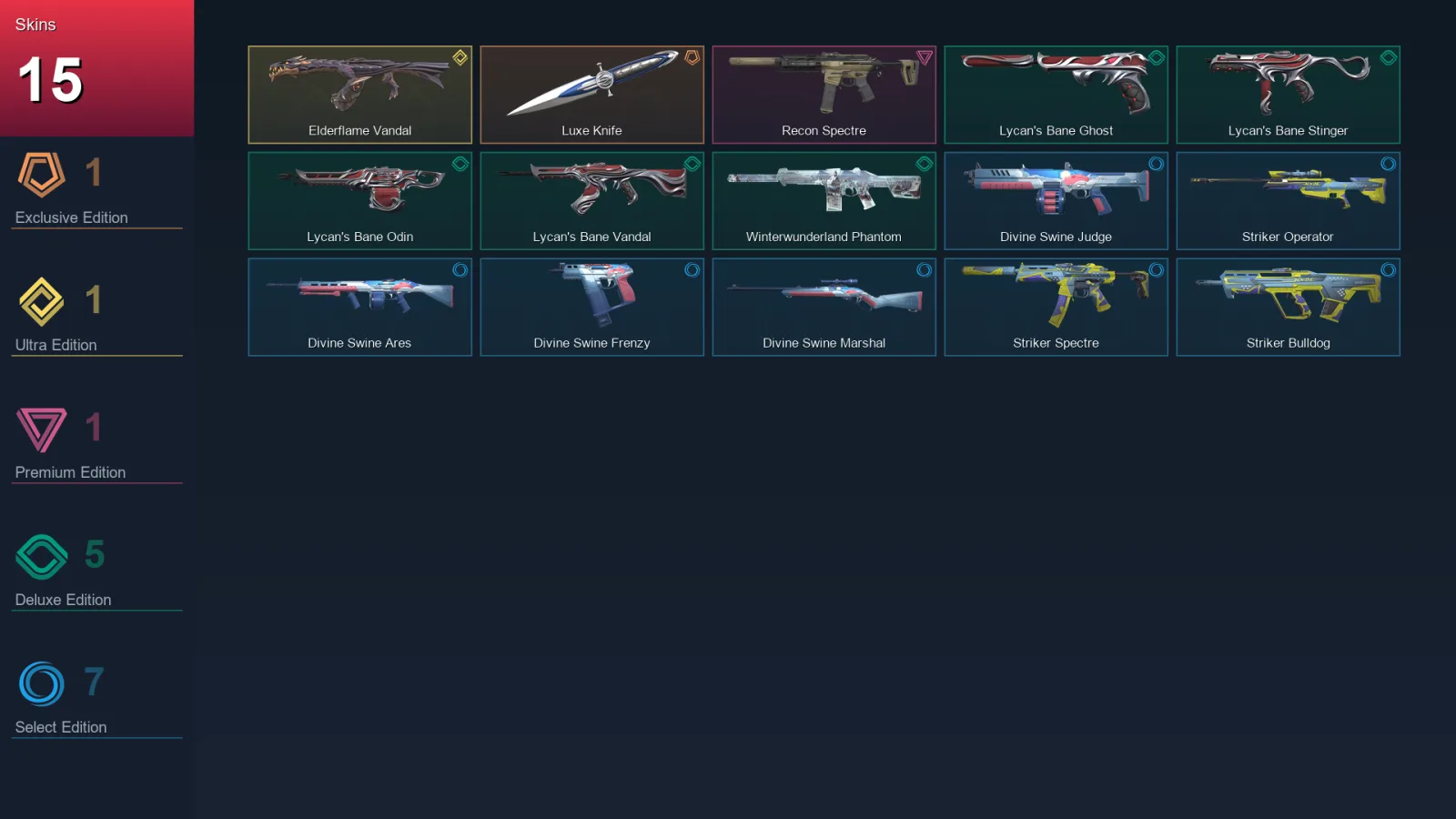 EU | Lv31 | Unranked | 15 Skin | 13 Agent | 19 Buddy