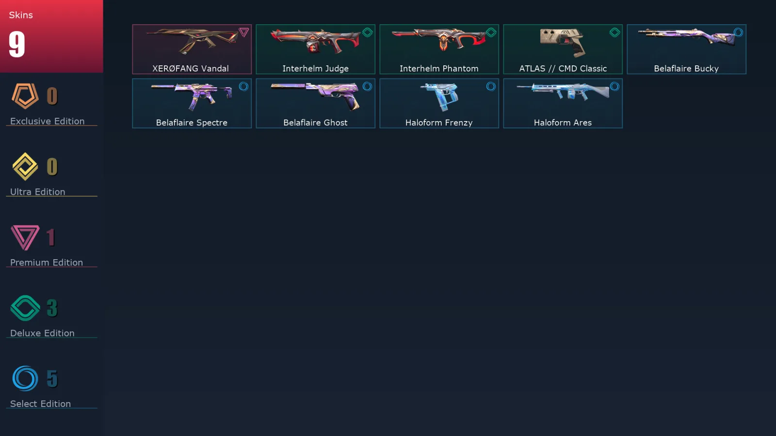 [Valorant] | EU | Level 56 | Diamond 2 | 16 Agents | 9 Skins