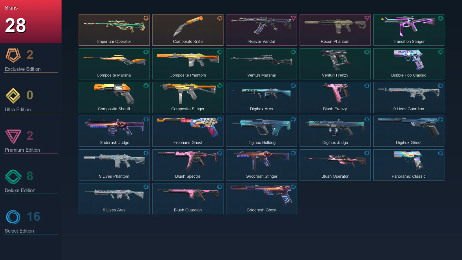 BR | Lv89 | Unranked | 28 Skin | 28 Agent | 46 Buddy