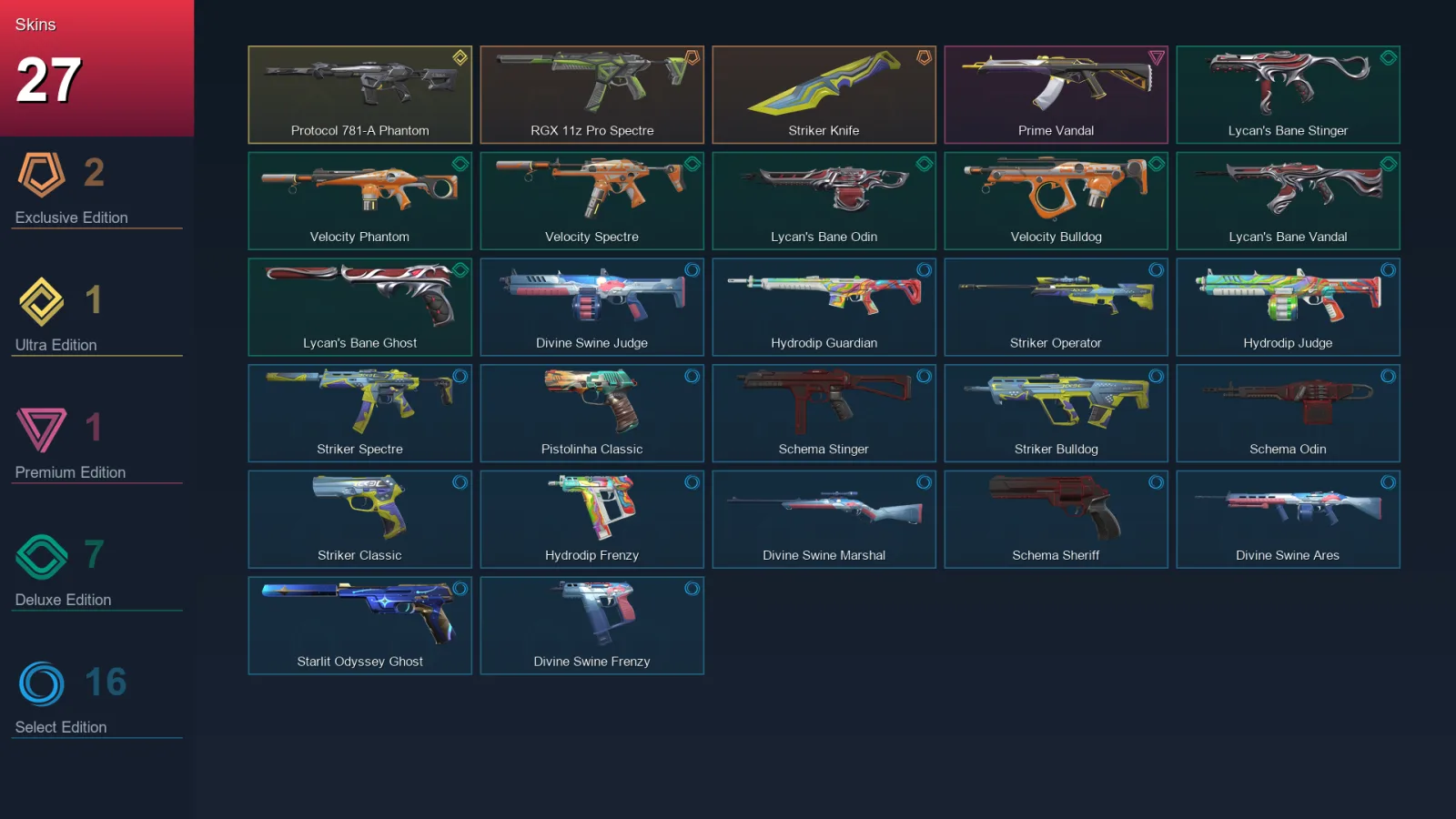 AP | Lv99 | Unranked | 27 Skin | 23 Agent | 55 Buddy