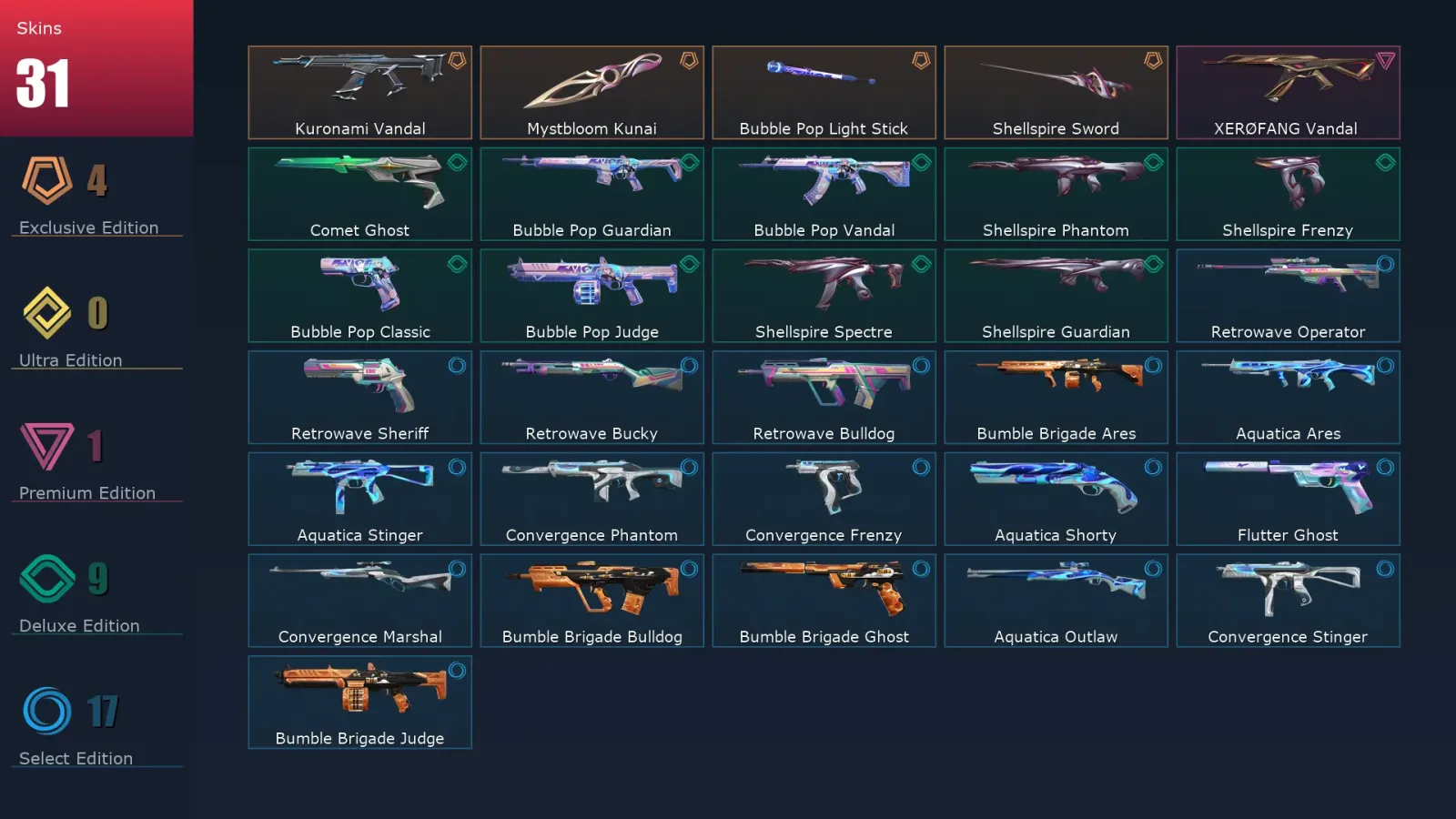 [Valorant] | EU | Level 85 | 15 Agents | 31 Skins — Valorant account