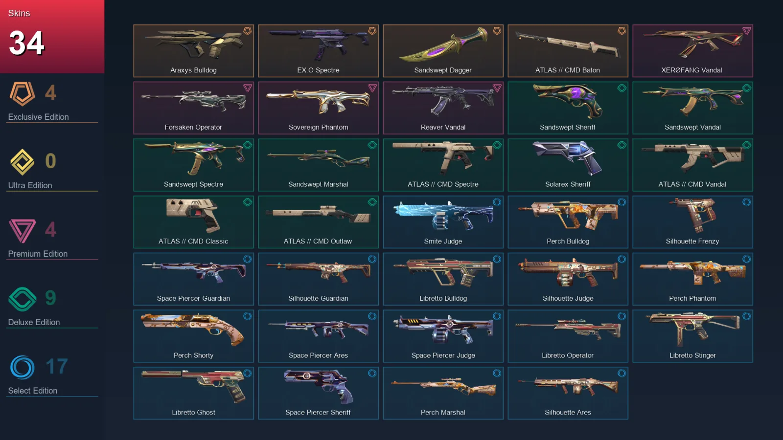 AP | Lv82 | Unranked | 34 Skin | 24 Agent | 49 Buddy — Valorant account