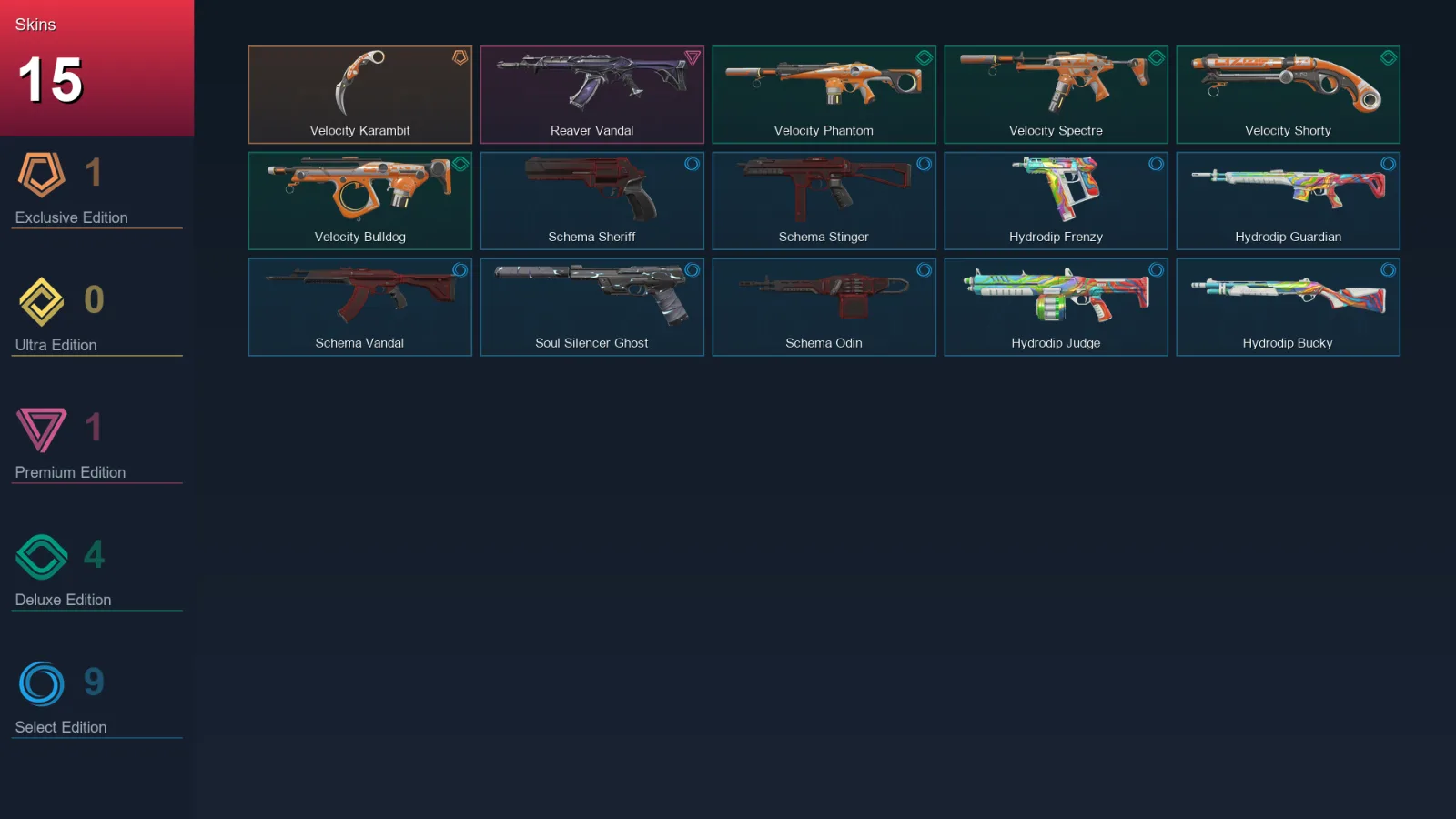 EU | Lv45 | Unranked | 15 Skin | 15 Agent | 23 Buddy