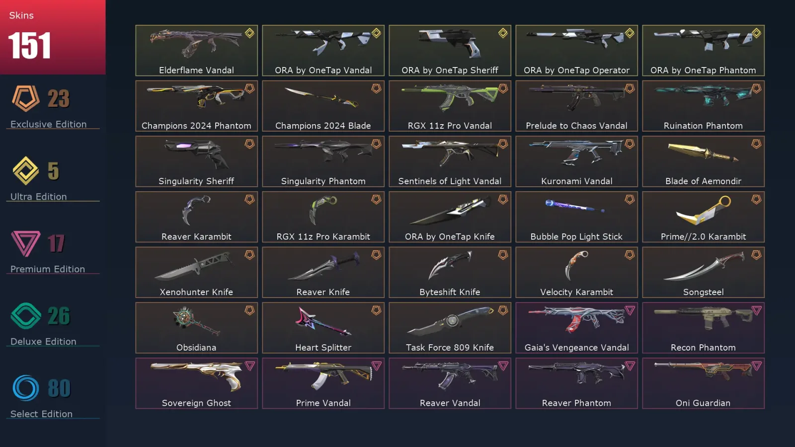 [Valorant] | EU | Level 372 | 29 Agents | 151 Skins — Valorant account