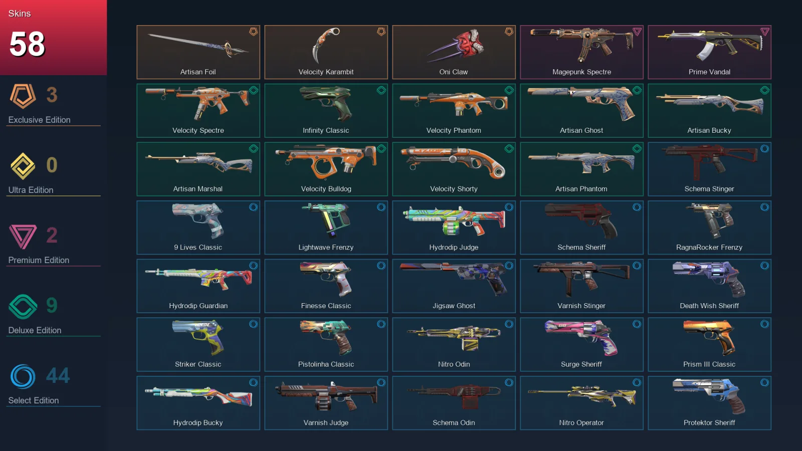 LA | Lv267 | Unranked | 58 Skin | 20 Agent | 101 Buddy