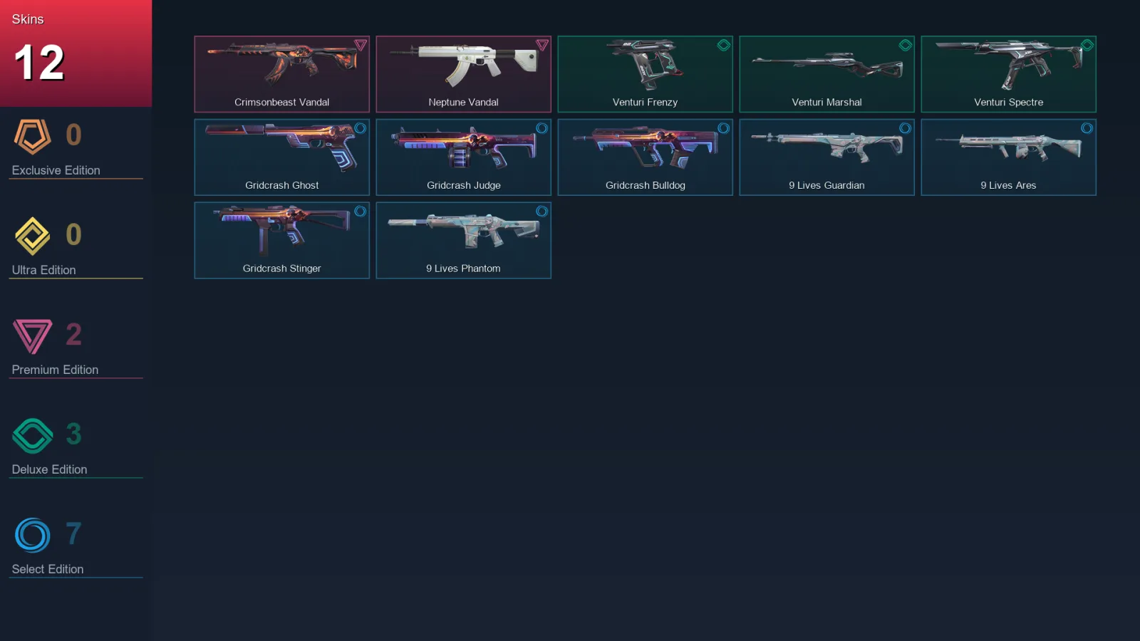 EU | Lv51 | Unranked | 12 Skin | 18 Agent | 22 Buddy — Unranked / Smurf Valorant