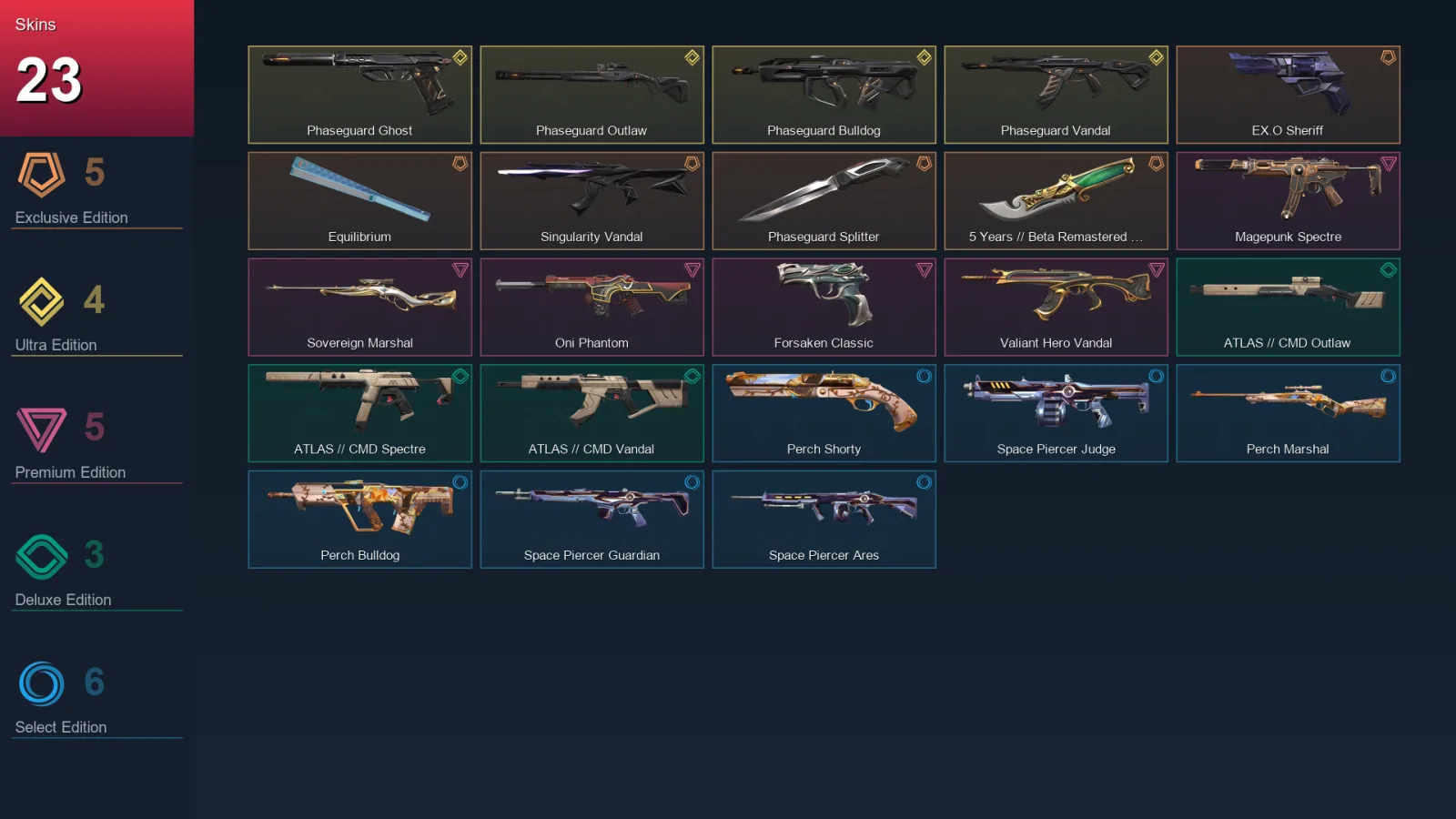 AP | Lv33 | Unranked | 23 Skin | 29 Agent | 26 Buddy