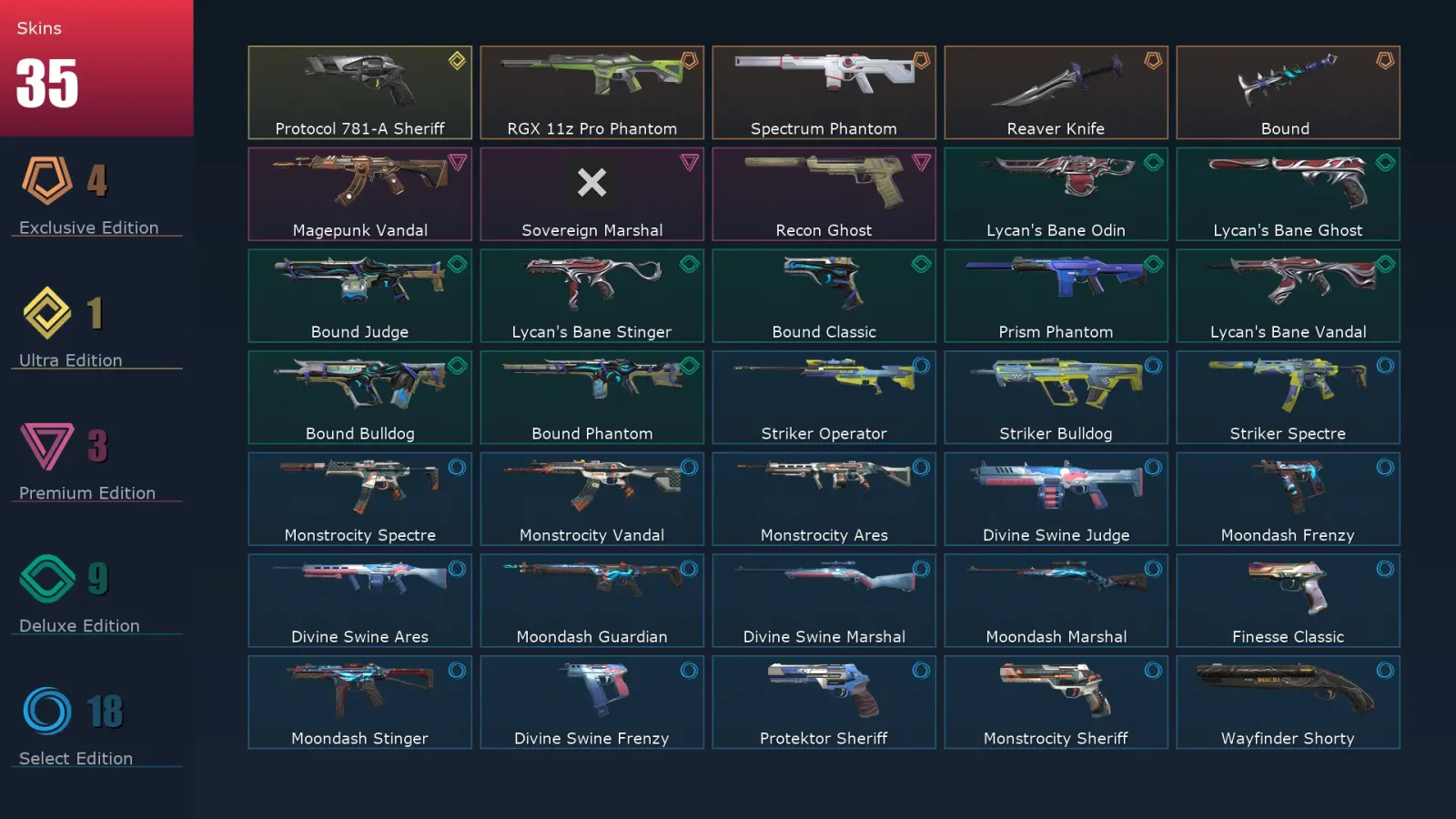 [Valorant] | EU | Level 136 | 27 Agents | 35 Skins — Valorant account