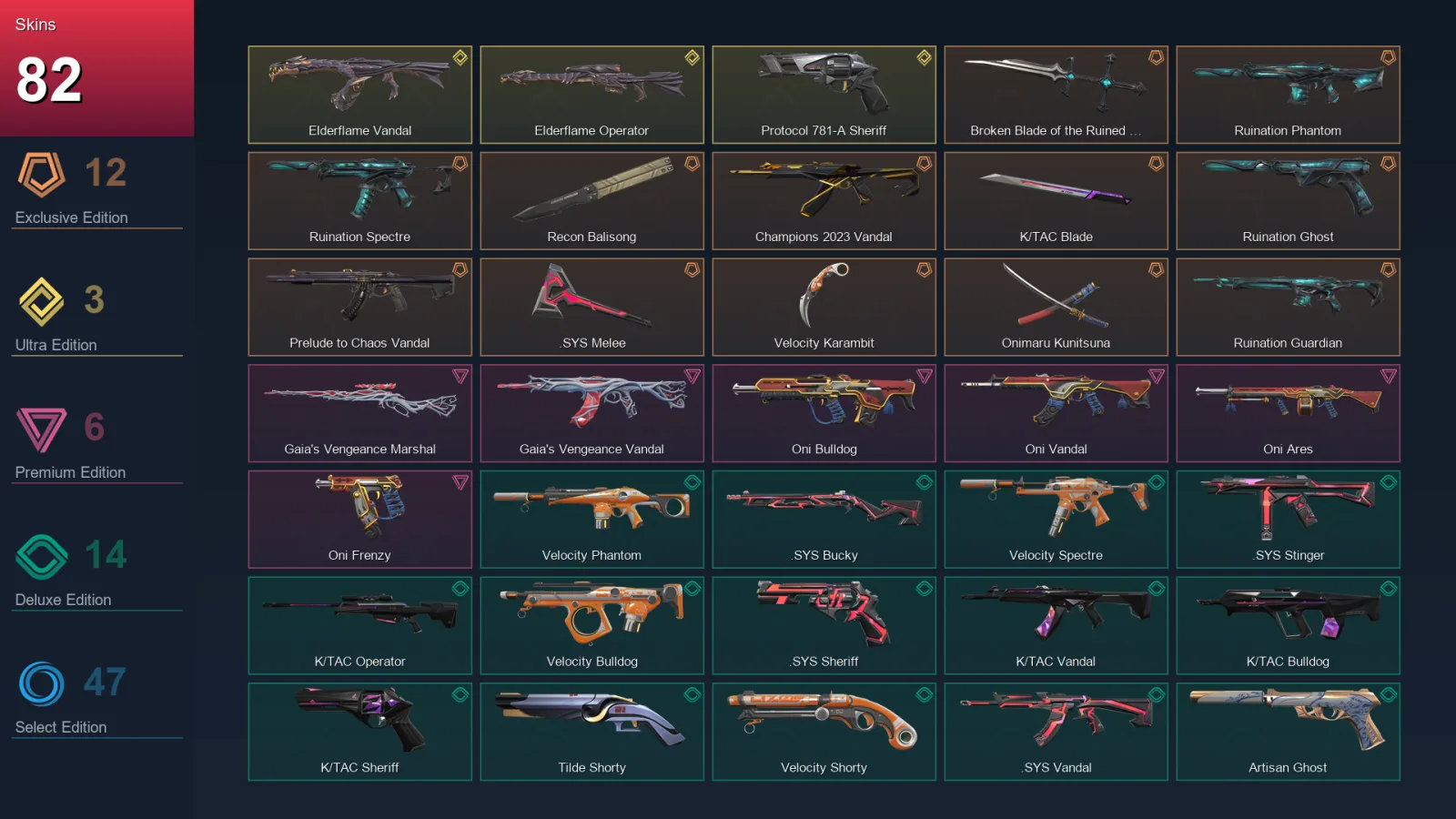 EU | Lv403 | Unranked | 82 Skin | 27 Agent | 146 Buddy