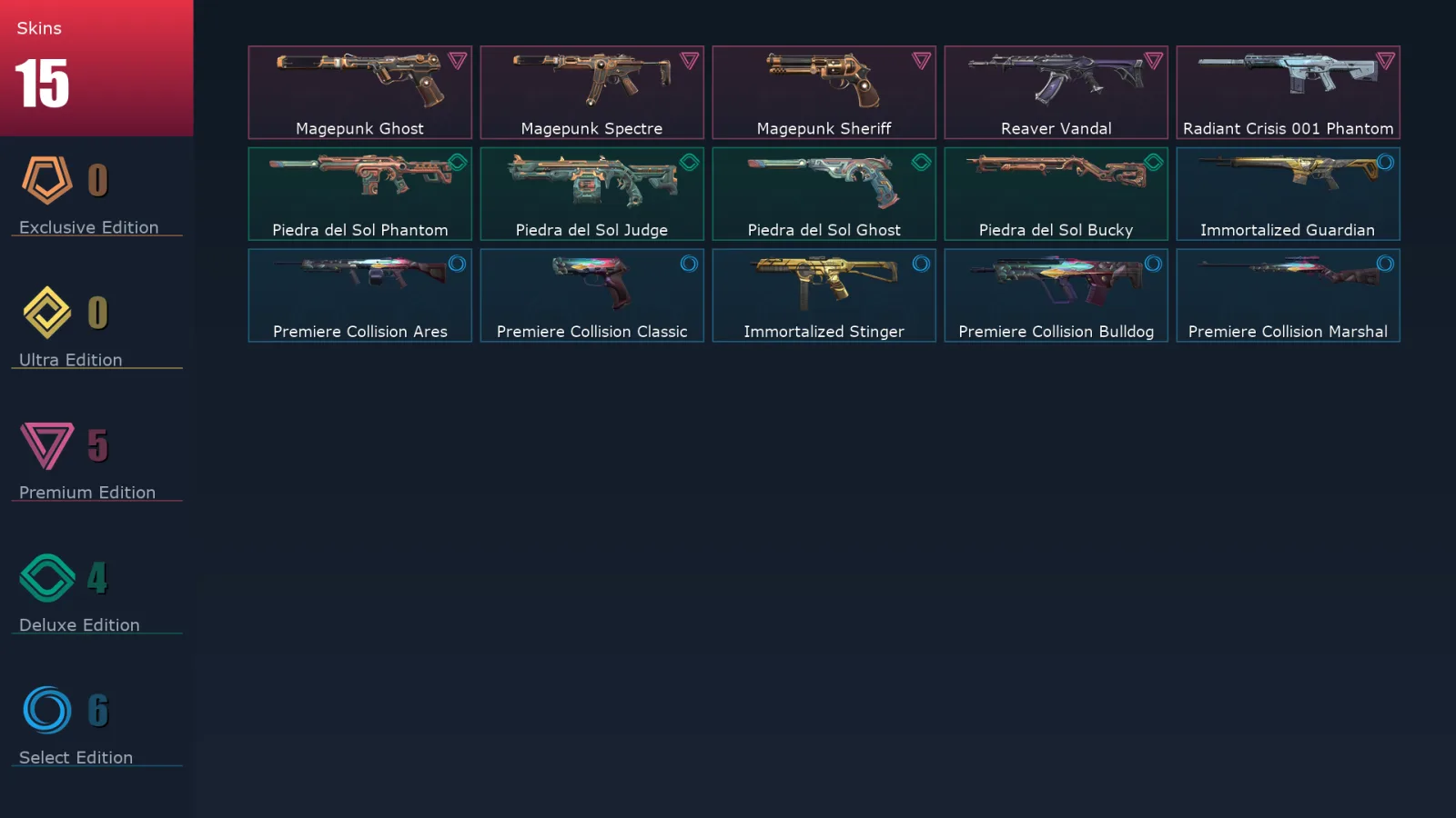 [Valorant] | EU | Level 25 | 8 Agents | 15 Skins