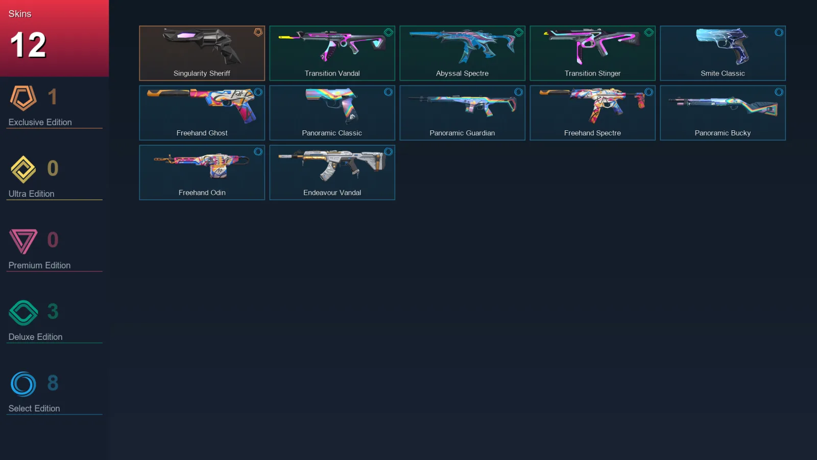 EU | Lv47 | Unranked | 12 Skin | 16 Agent | 23 Buddy &mdash; Valorant account with Classic skin