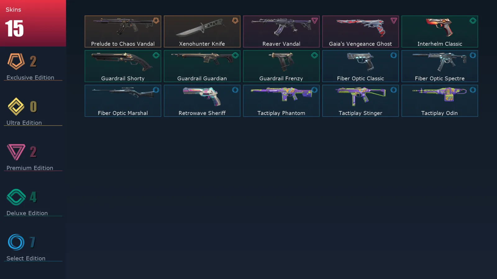 [Valorant] | EU | Level 80 | Iron 3 | 26 Agents | 15 Skins