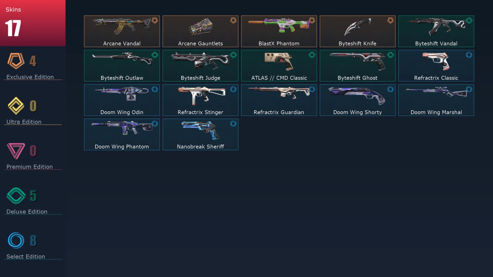 [Valorant] | EU | Level 58 | 17 Agents | 17 Skins