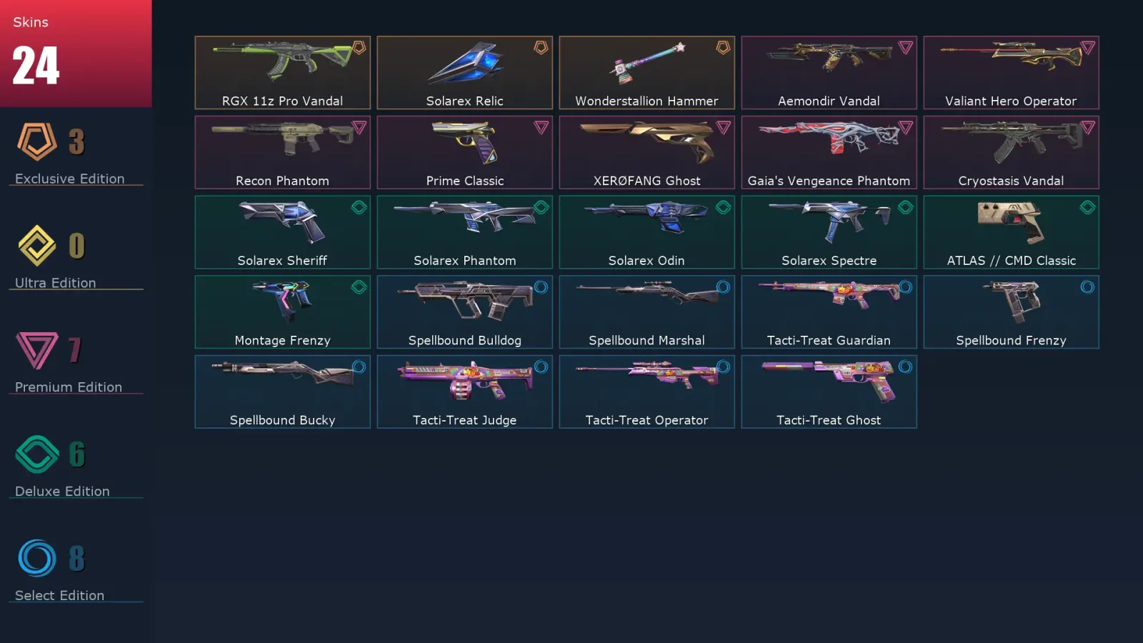 [Valorant] | EU | Level 60 | 15 Agents | 24 Skins — Valorant account