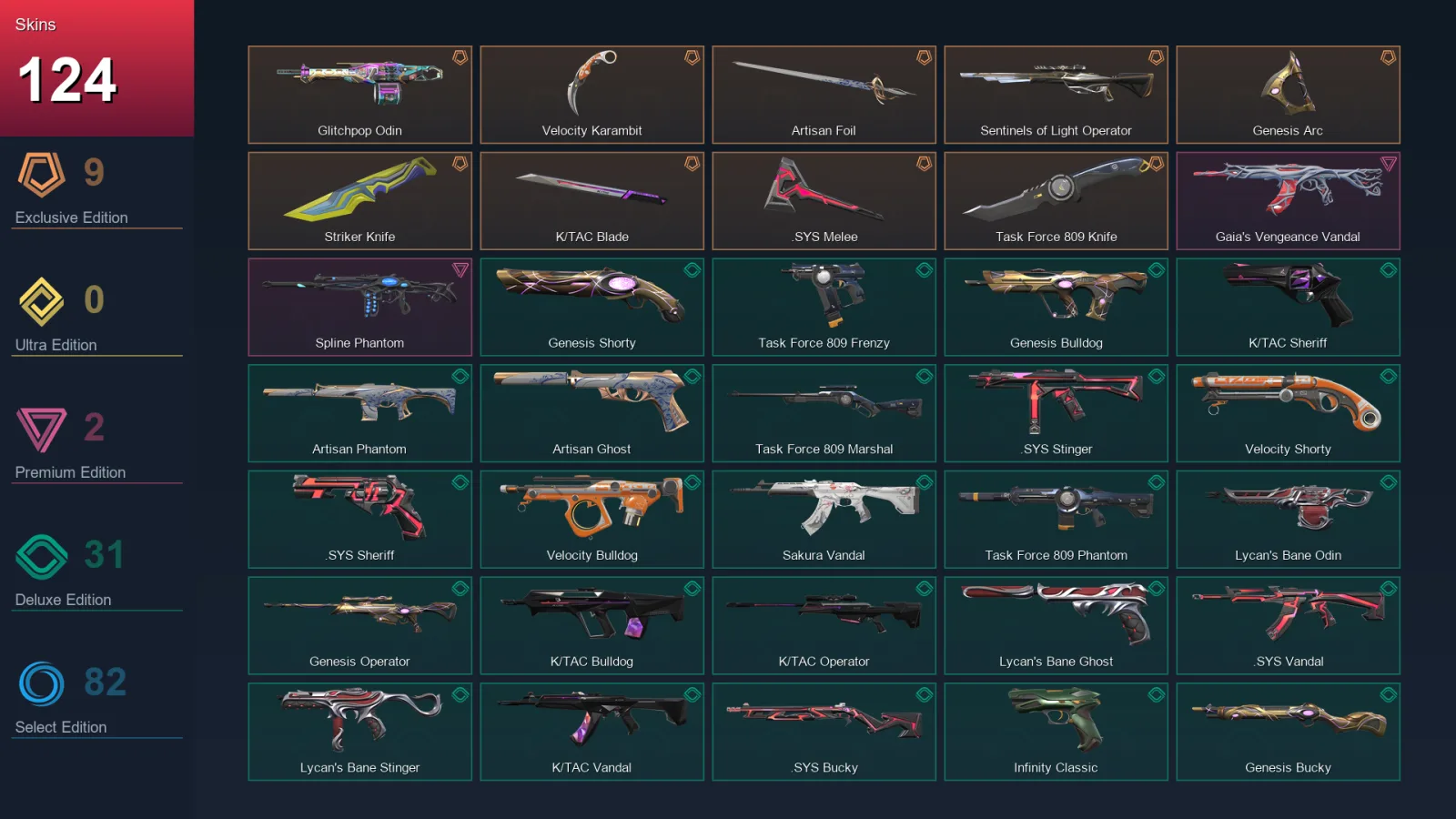 EU | Lv359 | Unranked | 124 Skin | 26 Agent | 158 Buddy — Genesis Shorty