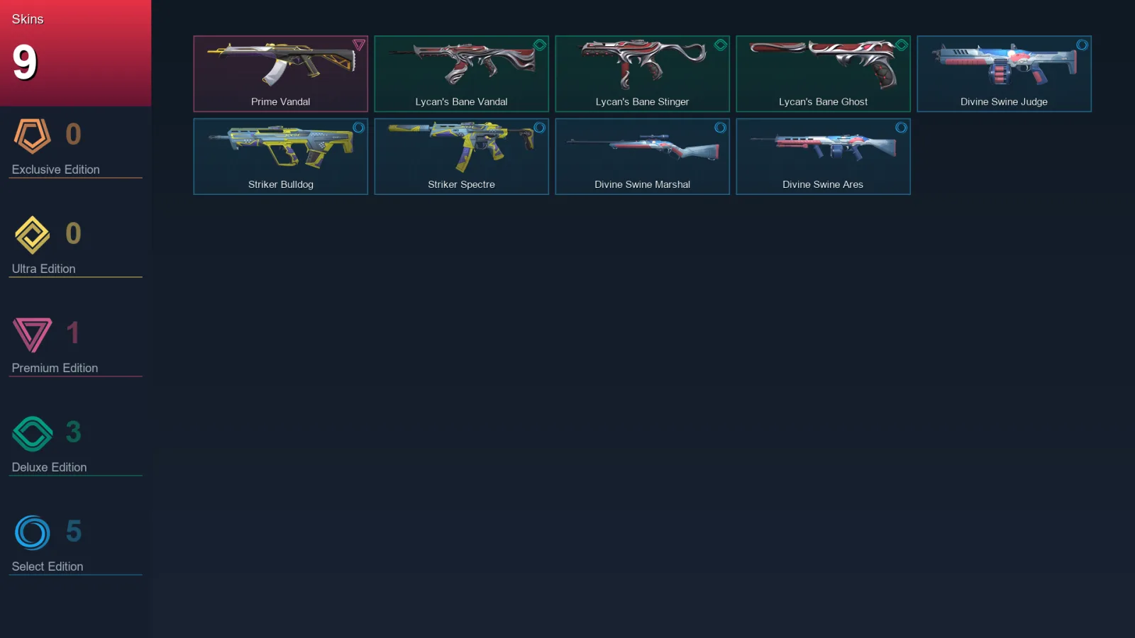 EU | Lv101 | Unranked | 9 Skin | 23 Agent | 36 Buddy