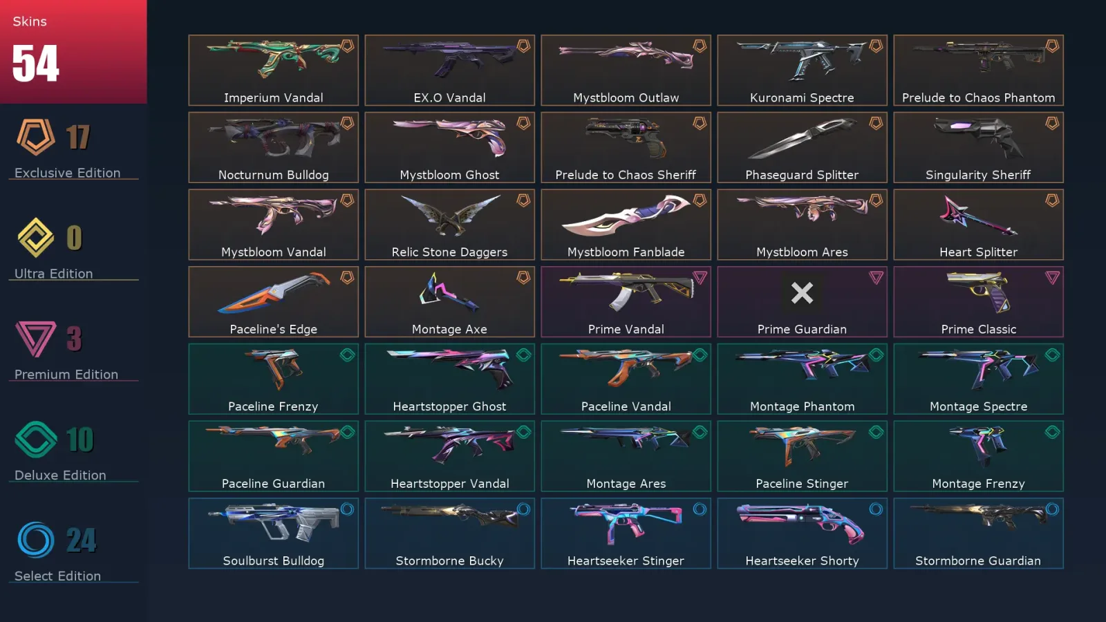 [Valorant] | EU | Level 78 | Diamond 2 | 22 Agents | 54 Skins — Valorant account